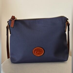 Dooney & Bourke Navy and Brown Crossbody Bag
